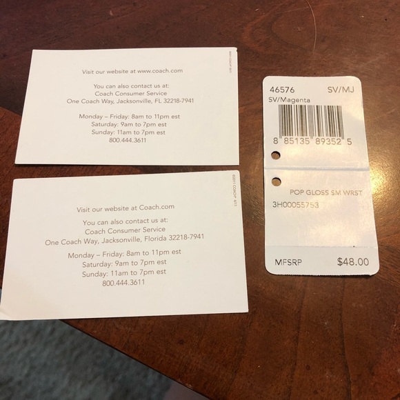 Coach Pop Gloss Hot Pink Wristlet NWT - Picture 6 of 6